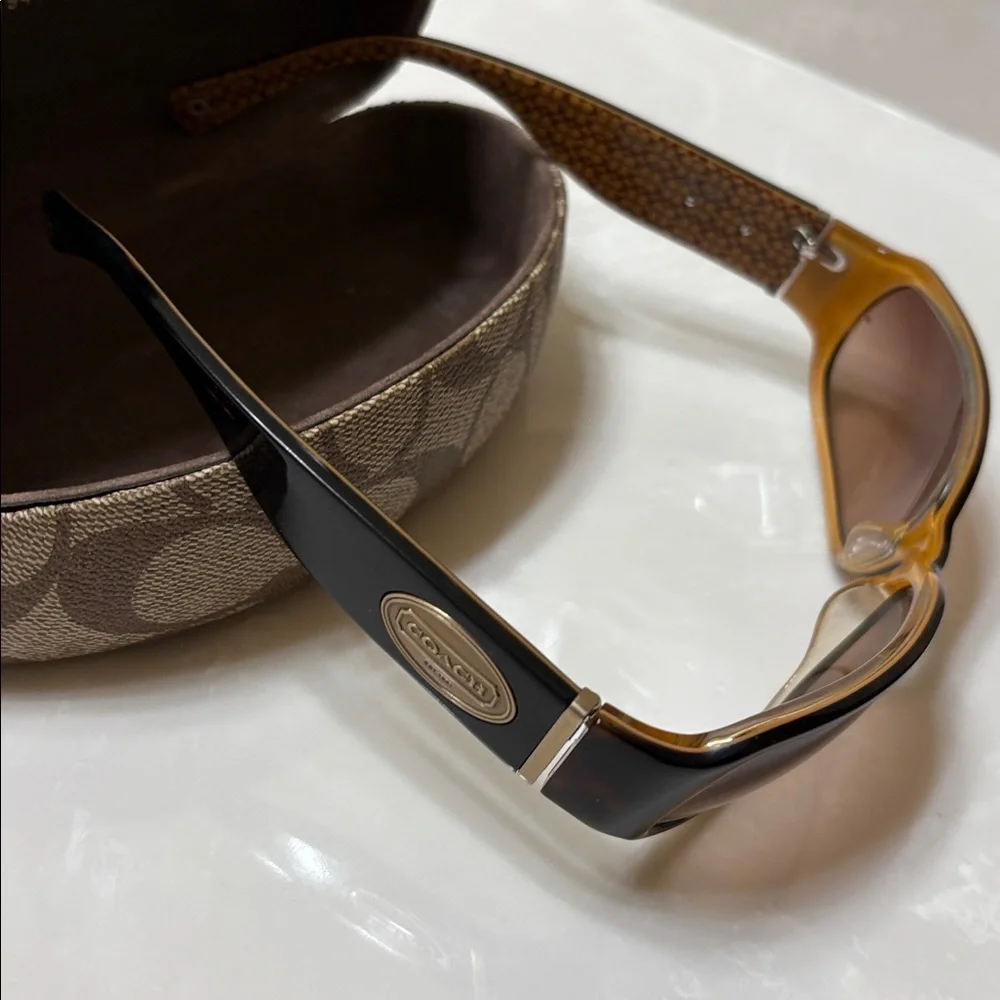 Coach Women's Brown Tortoise Sunglasses - Picture 2 of 5